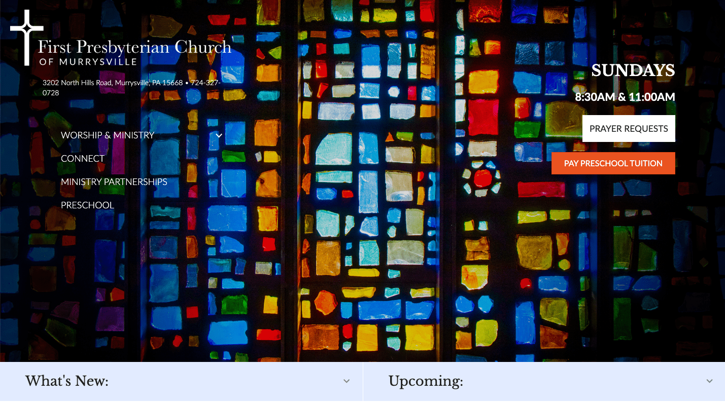 First Presbyterian Church Of Murrysville Website Design